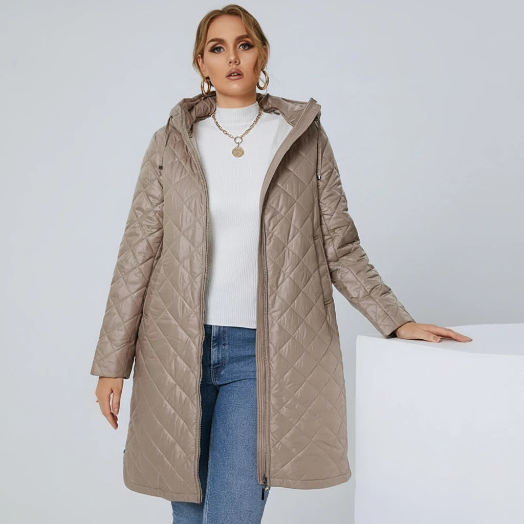 Élise | Doudoune Longue Matelassée à Capuche