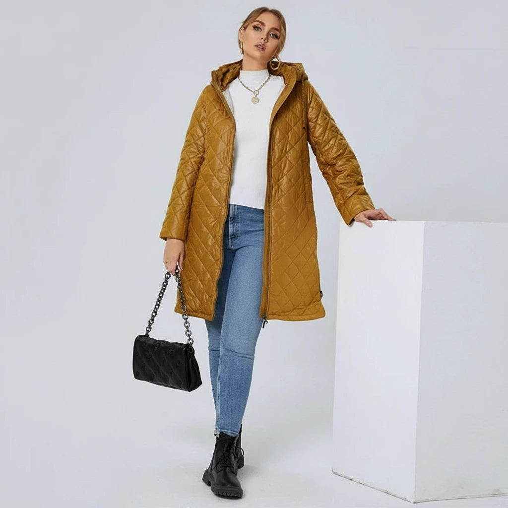 Élise | Doudoune Longue Matelassée à Capuche