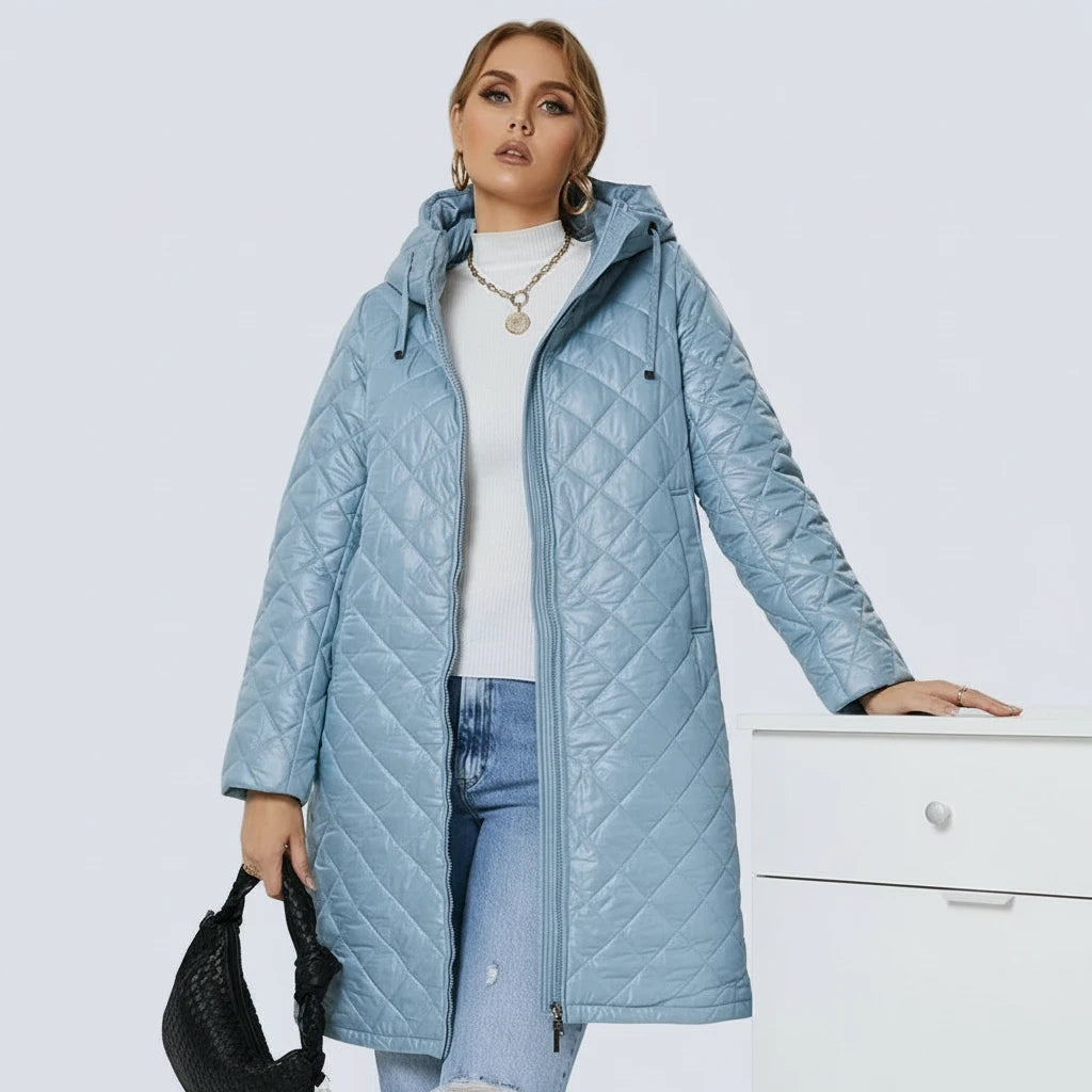 Élise | Doudoune Longue Matelassée à Capuche