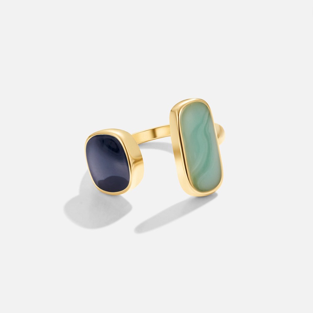 Bague tournant en aigue-marine