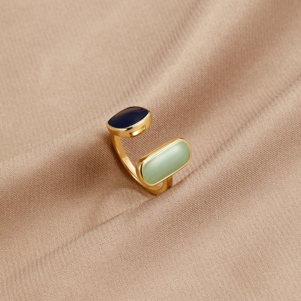 Bague tournant en aigue-marine