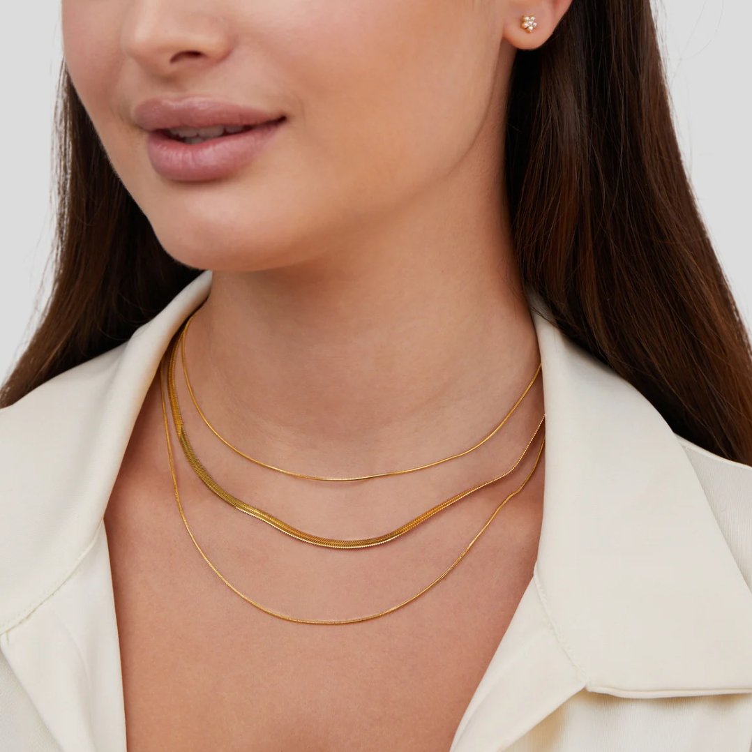 Collier à maillons dorés