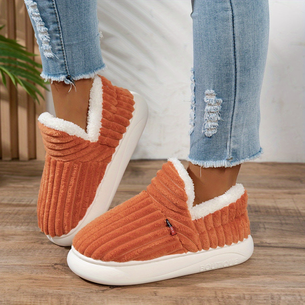 Chaussons en peluche CozyStep