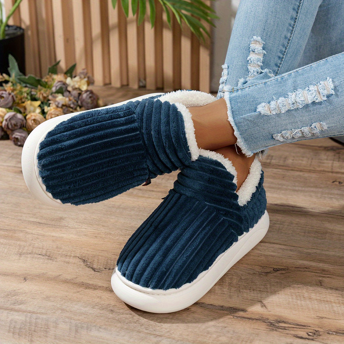 Chaussons en peluche CozyStep