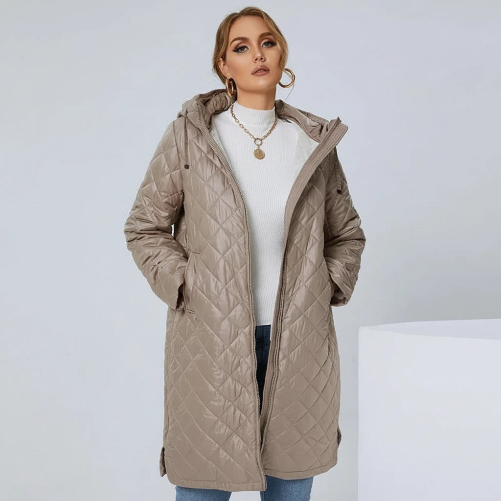 Élise | Doudoune Longue Matelassée à Capuche