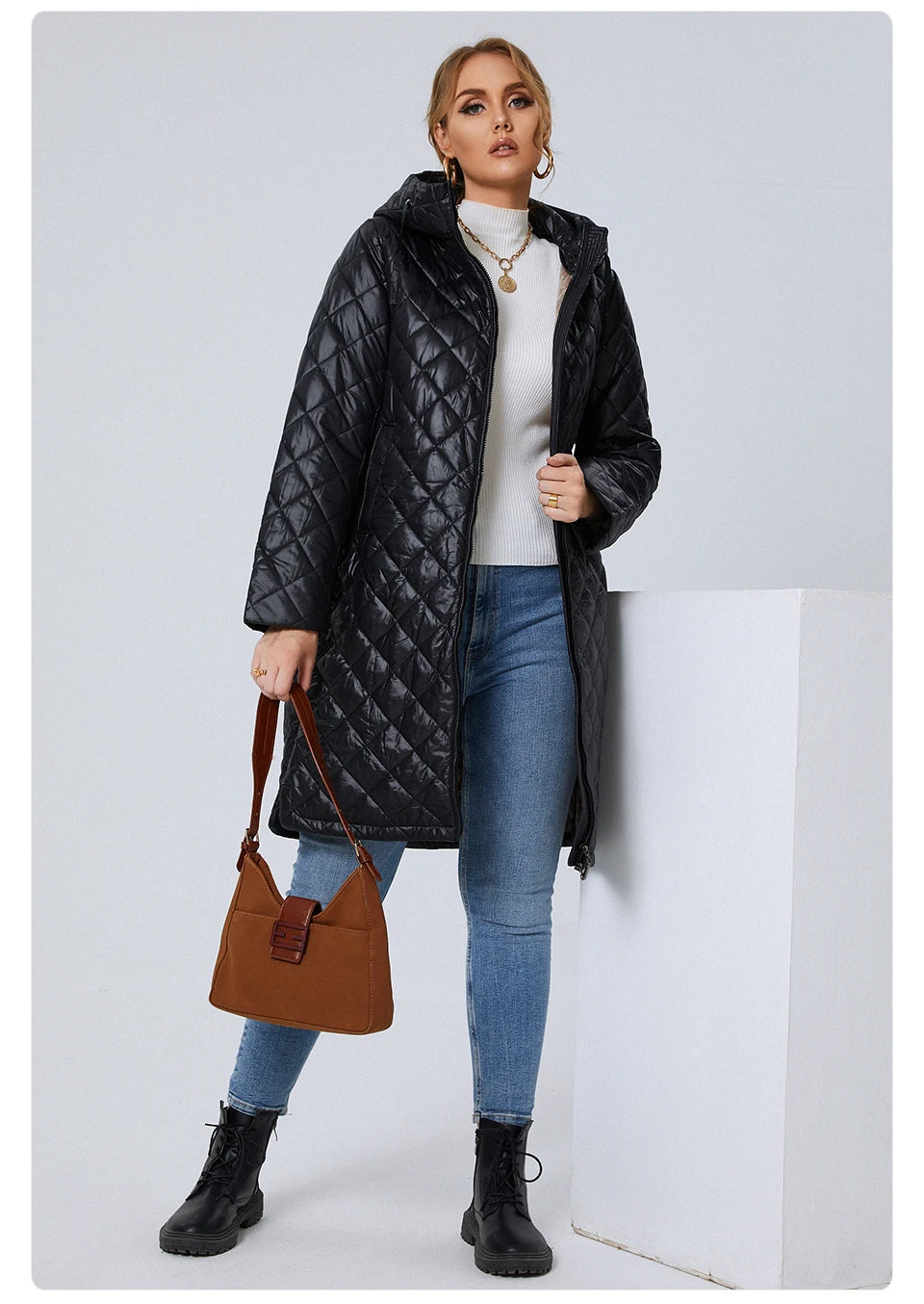 Élise | Doudoune Longue Matelassée à Capuche