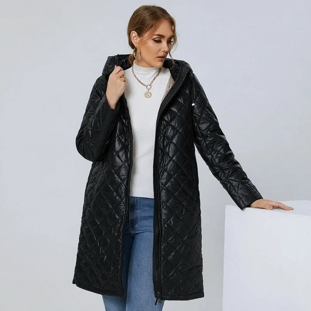 Élise | Doudoune Longue Matelassée à Capuche