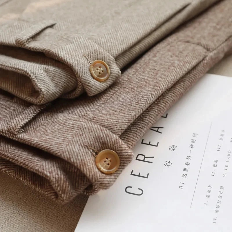 Pantalon Élégance Herringbone – Confort & Chic d’Automne