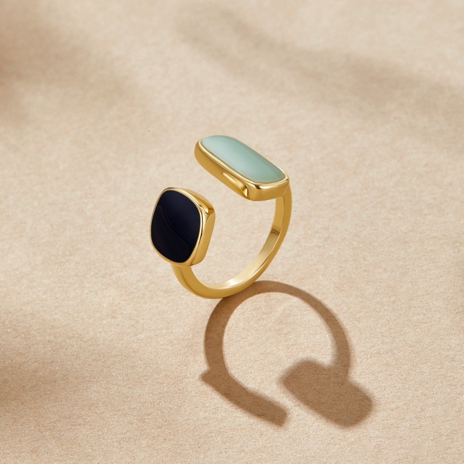 Bague tournant en aigue-marine