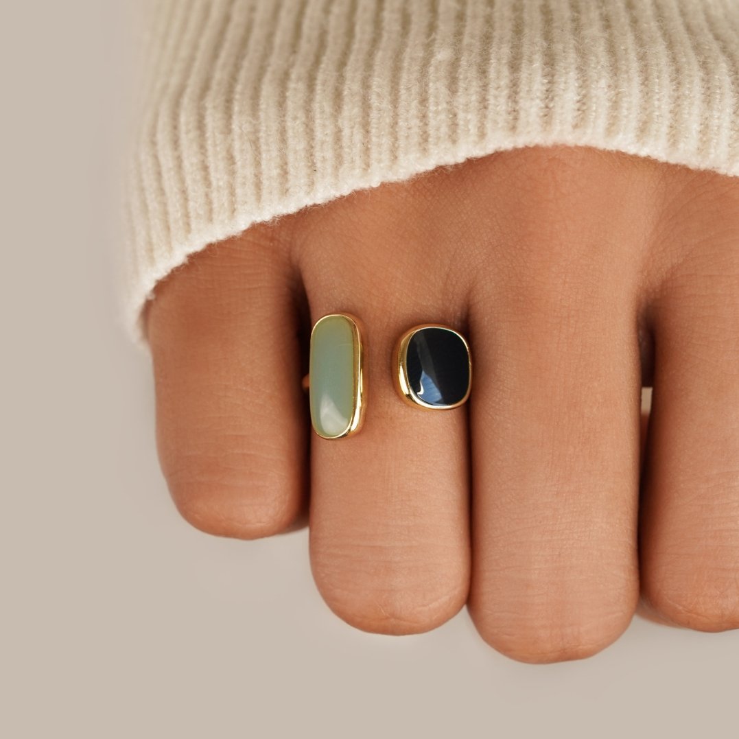 Bague tournant en aigue-marine