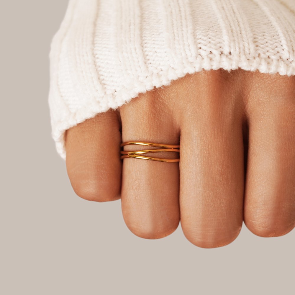Bague infinité en or